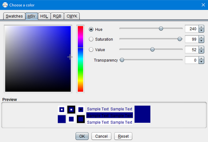 Colour chooser dialog