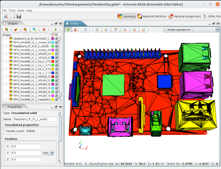 Example of imported STEP-AP file in EDGE