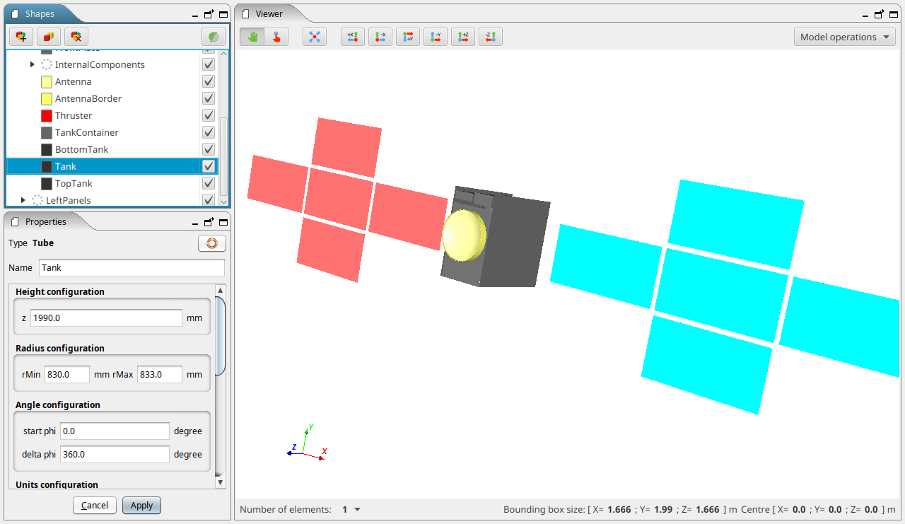 Default arrangement of the geometry perspective