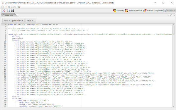 EDGE GDML file perspective
