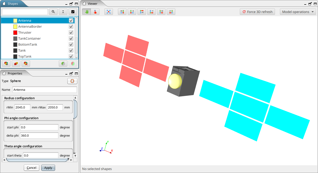 Default arrangement of the geometry perspective